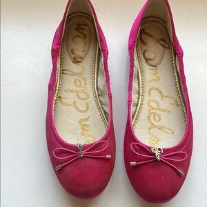 Sam Edelman Pink Flats with Bow Detail